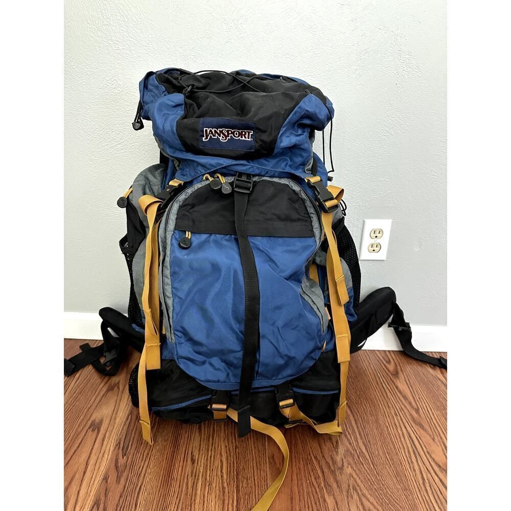 Jansport Internal Frame Blue Backpack Hiking Camping